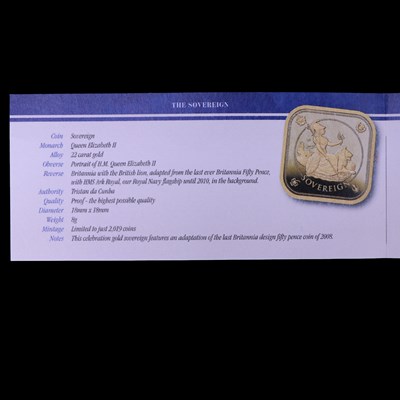 Lot 951 - The 2019 Britannia Four-Sided Gold Sovereign...