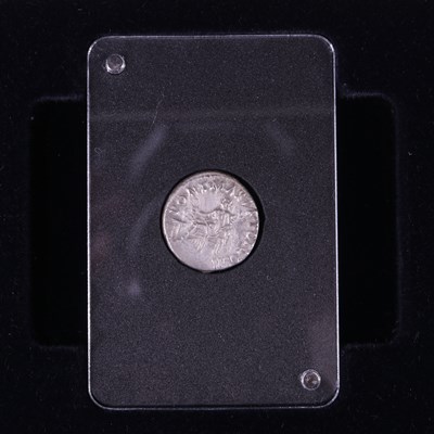 Lot 566 - A collection of Roman silver and bronze...