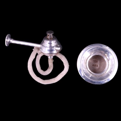 Lot 904 - A George V silver spirit kettle and stand,...
