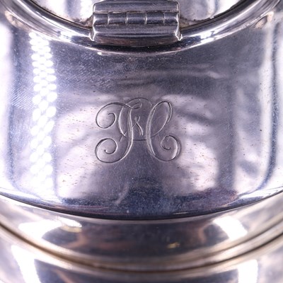 Lot 904 - A George V silver spirit kettle and stand,...