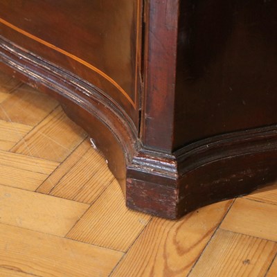 Lot 1555 - A fine George III inlaid mahogany bookcase...