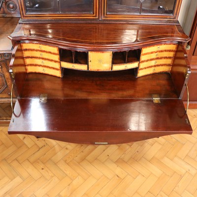 Lot 1555 - A fine George III inlaid mahogany bookcase...