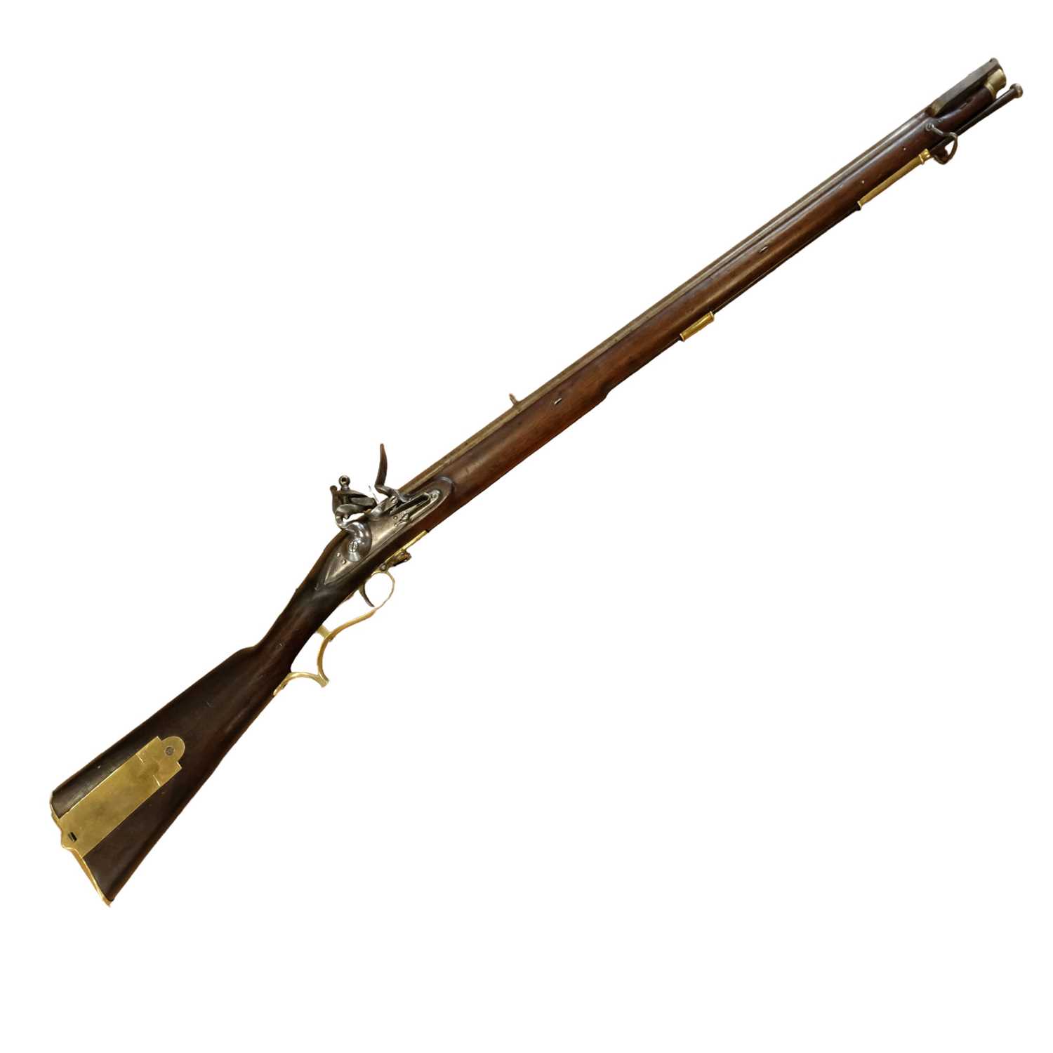 Lot 1310 - A George III volunteer Baker flintlock rifle...