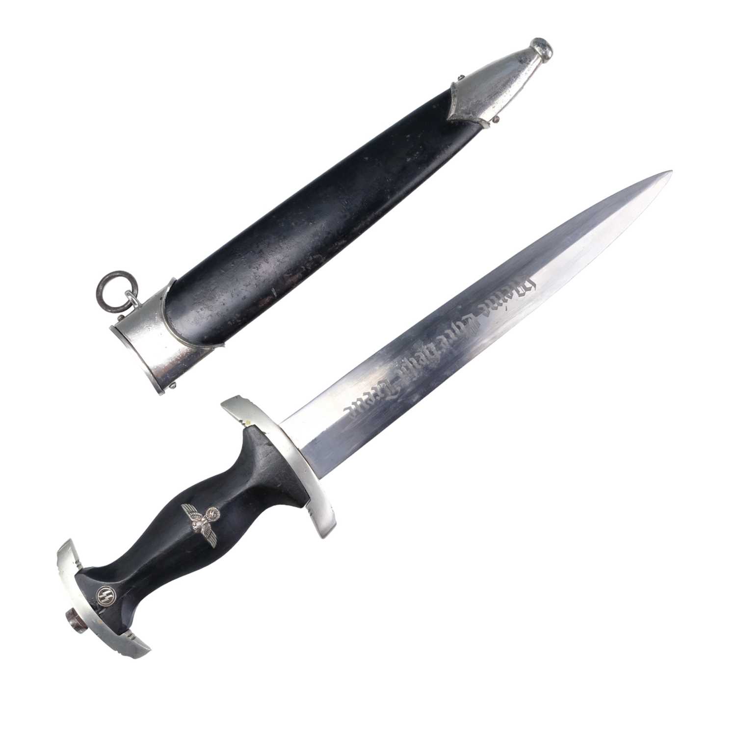 Lot 918 - A German Third Reich Model 1933 SS dagger by...