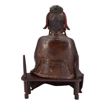 Lot 1734 - A Ming Chinese style painted and parcel-gilt...