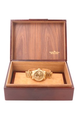 Lot 1128 - A Rolex 18 ct gold Oyster Perpetual Day-Date...