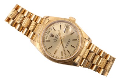 Lot 1128 - A Rolex 18 ct gold Oyster Perpetual Day-Date...