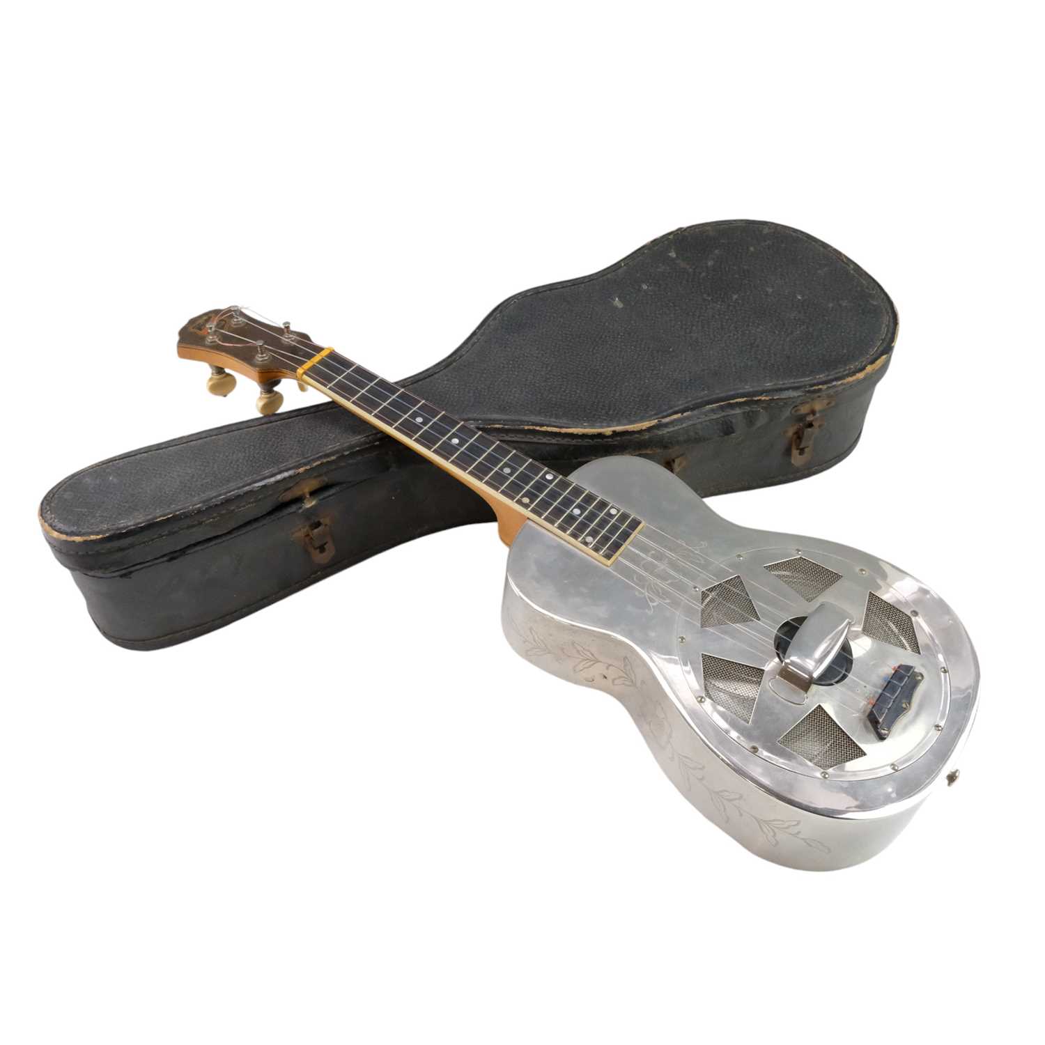 Lot 679 - A George Formby owned National steel resonator...