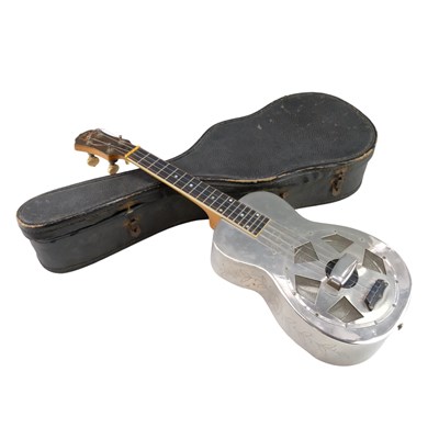 Lot 679 - A George Formby owned National steel resonator...