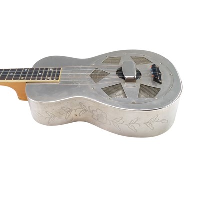 Lot 679 - A George Formby owned National steel resonator...