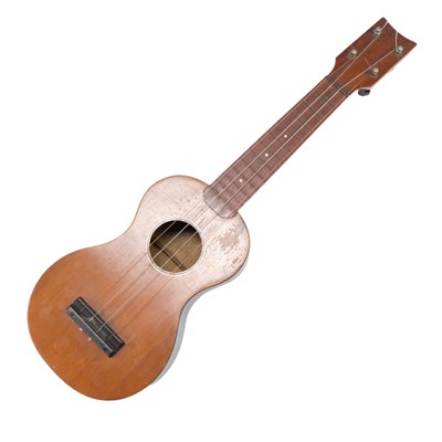 Lot 682 - A George Formby owned La Foley ukulele, the...