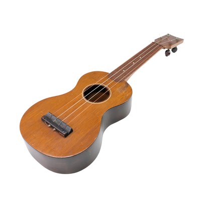 Lot 682 - A George Formby owned La Foley ukulele, the...