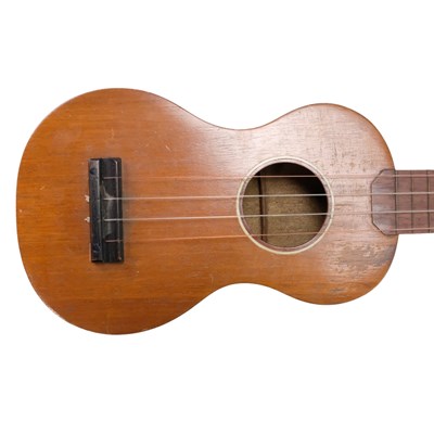 Lot 682 - A George Formby owned La Foley ukulele, the...