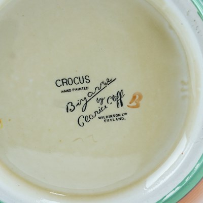 Lot 814 - A Clarice Cliff Bizarre "Crocus" pattern...