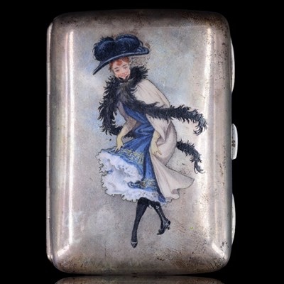 Lot 1001 - A Belle Epoque Austrian enamelled silver...
