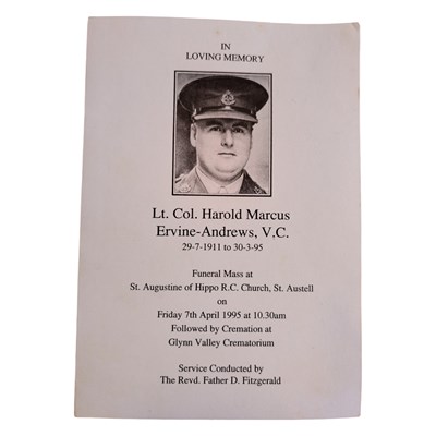 Lot 34 - Lieutenant-Colonel Harold Marcus...