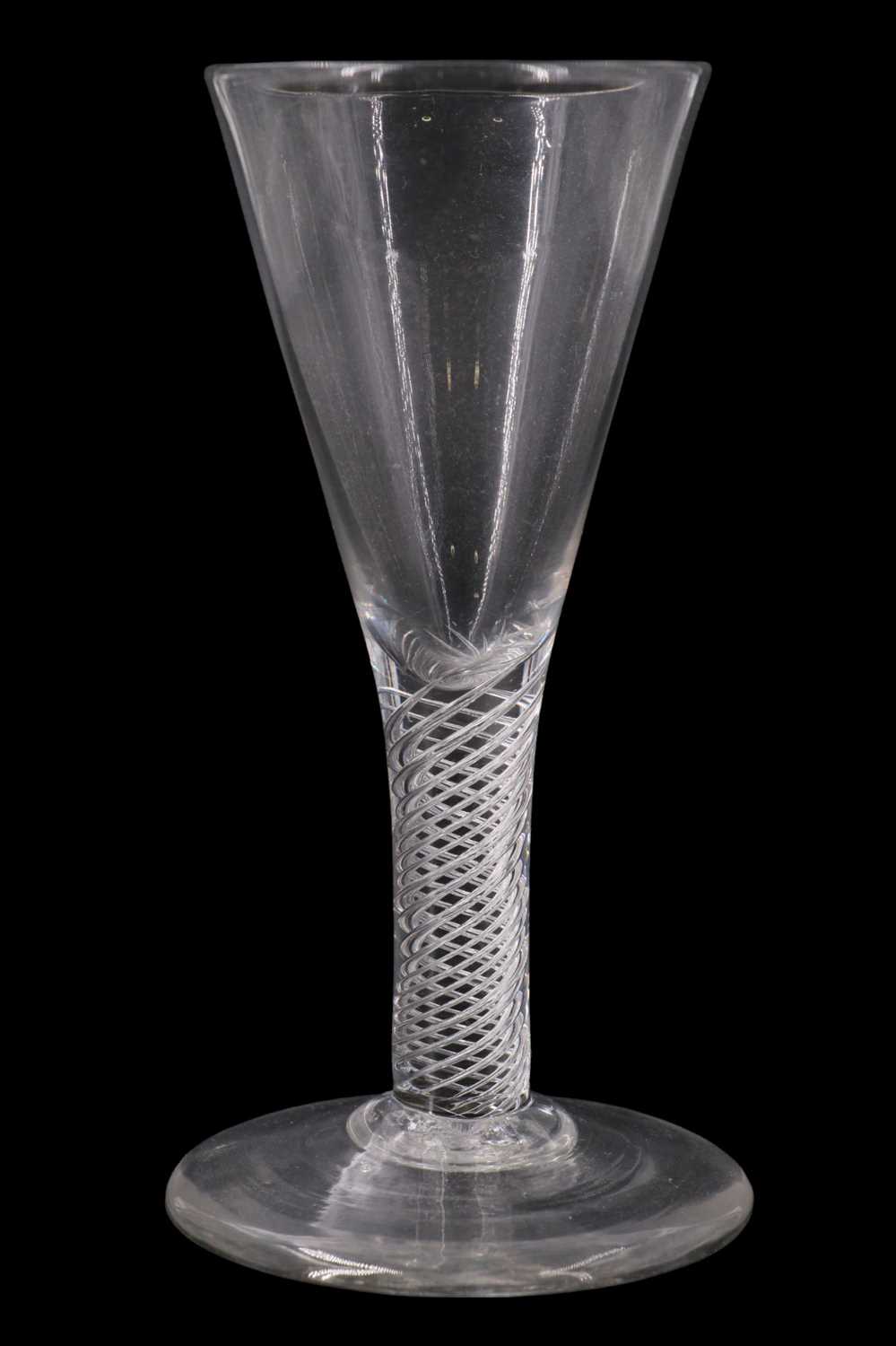Lot 1390 - A mid 18th Century air twist wine glass, of...
