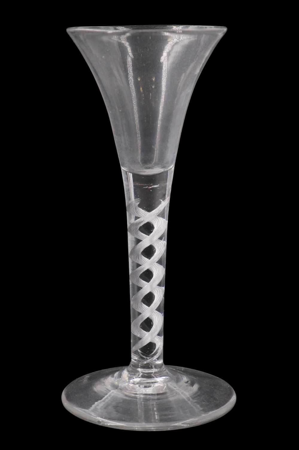 Lot 1384 - A mid 18th Century multiple spiral air twist...