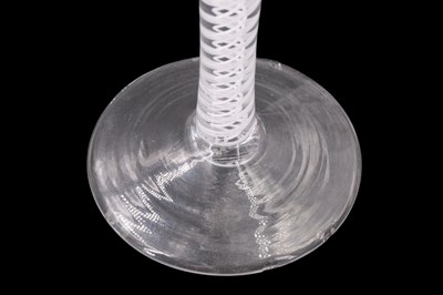 Lot 1367 - A Jacobite wine glass, having a bell-shaped...