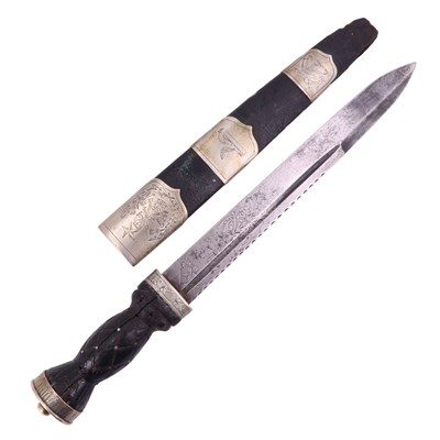 Lot 949 - A Victorian Scottish Rifles piper's dirk by...