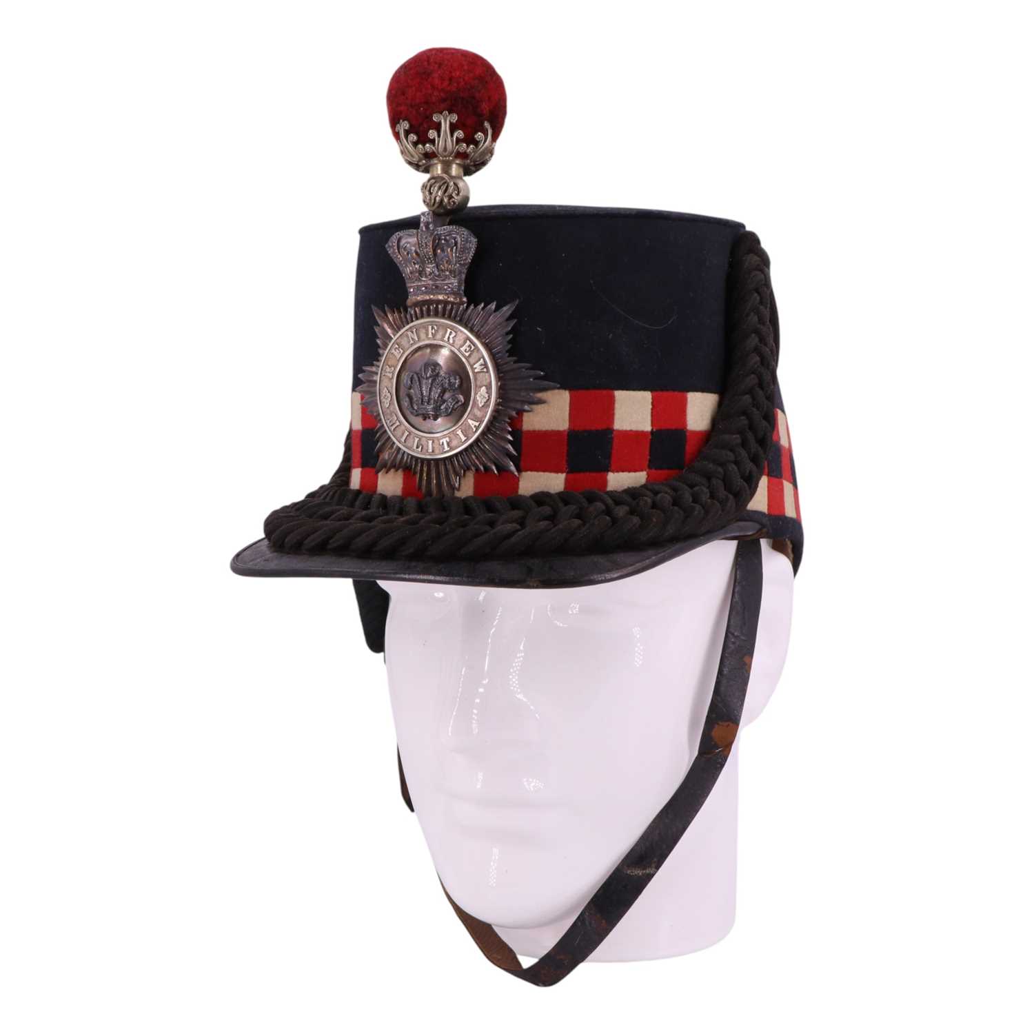 Lot 934 - A Victorian Renfrew Militia shako