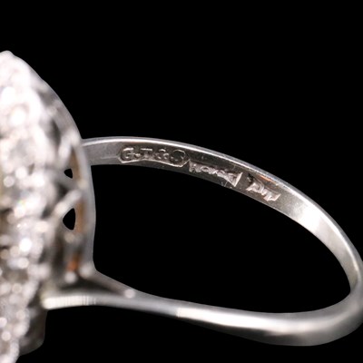 Lot 1108 - A very fine opal and diamond cluster ring...