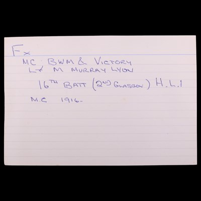 Lot 900 - A Great War Military Cross, British War and...