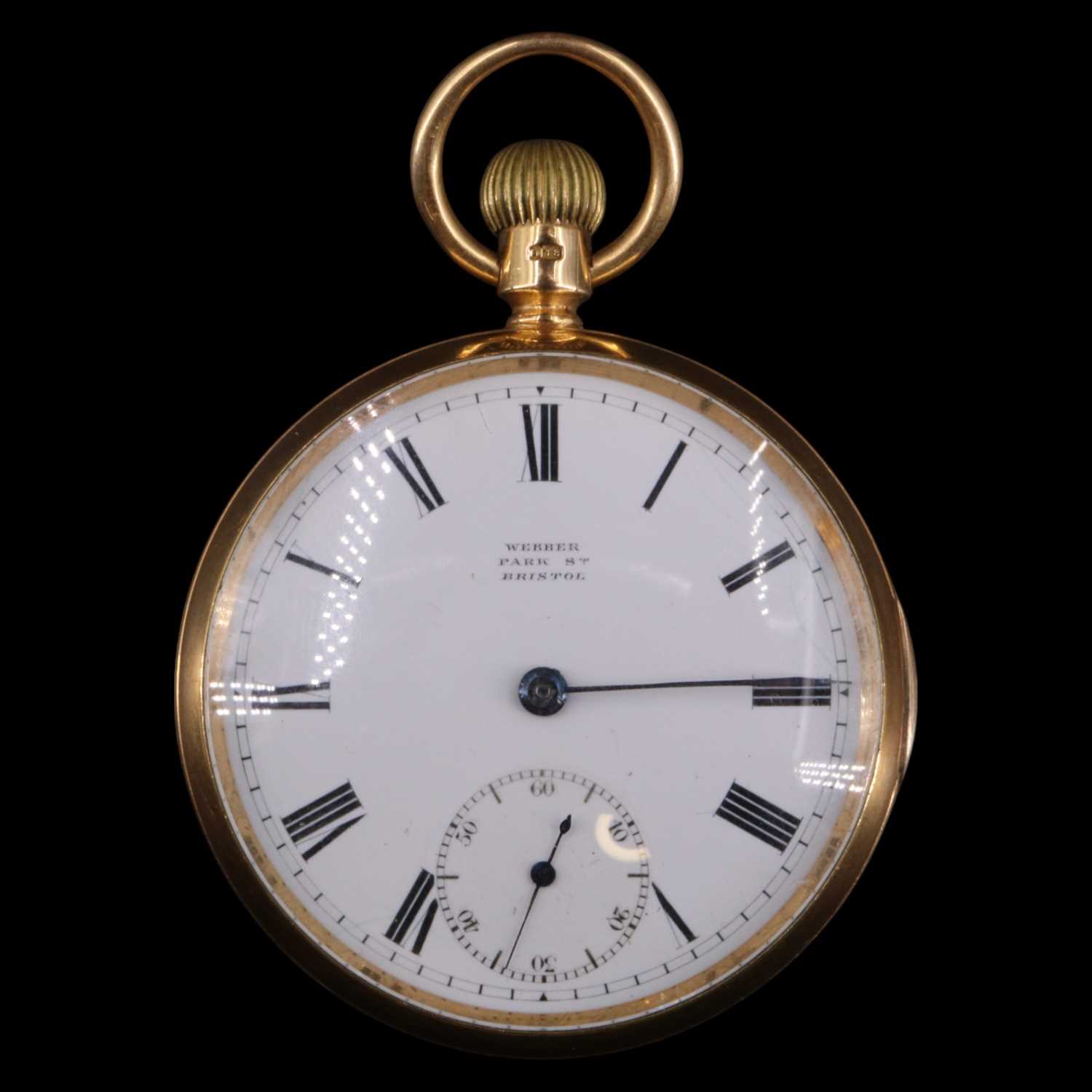 Lot 1861 - An early 20th Century 18 ct gold pocket watch...