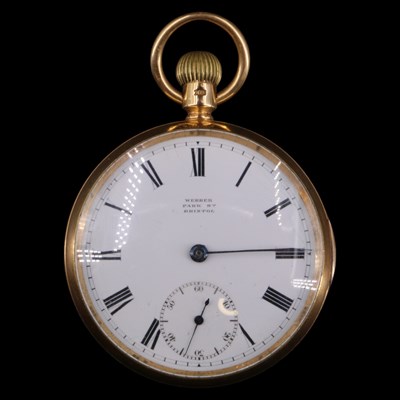 Lot 1861 - An early 20th Century 18 ct gold pocket watch...