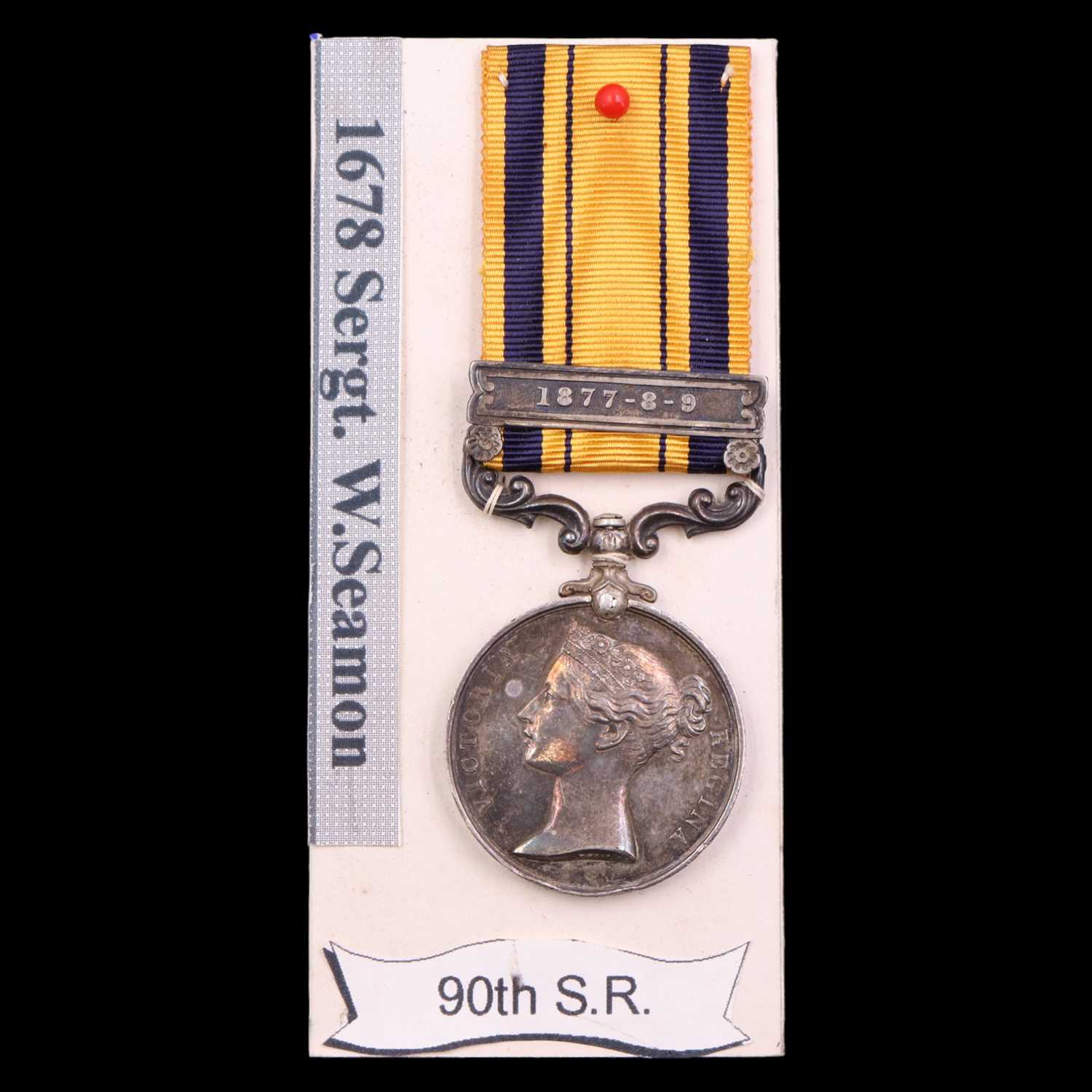 Lot 105 - A South Africa medal with 1877-8-9 clasp to...
