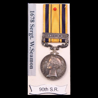 Lot 105 - A South Africa medal with 1877-8-9 clasp to...