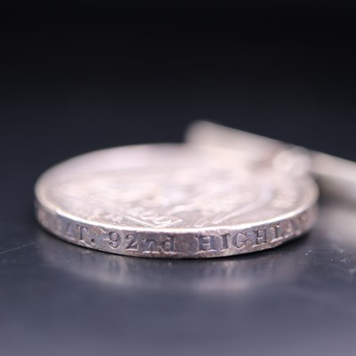 Lot 168 - A Waterloo medal to Alex Drumond, 92nd...