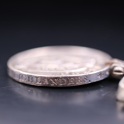 Lot 168 - A Waterloo medal to Alex Drumond, 92nd...
