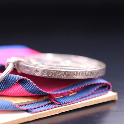 Lot 172 - A Waterloo medal to Sgt John Gray, 1st...