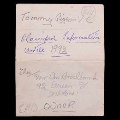 Lot 195 - A PDSA Dickin medal awarded to the homing...