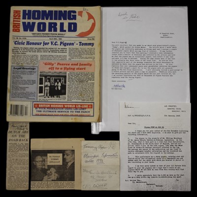 Lot 195 - A PDSA Dickin medal awarded to the homing...