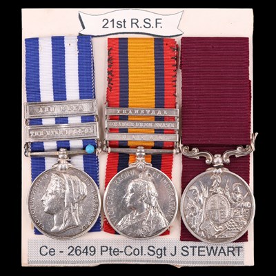 Lot 87 - An Egypt medal with two clasps, a Queen's...