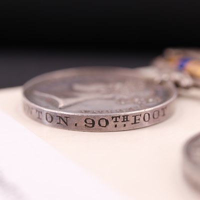 Lot 89 - A South Africa medal with 1877-8-9 clasp and a...