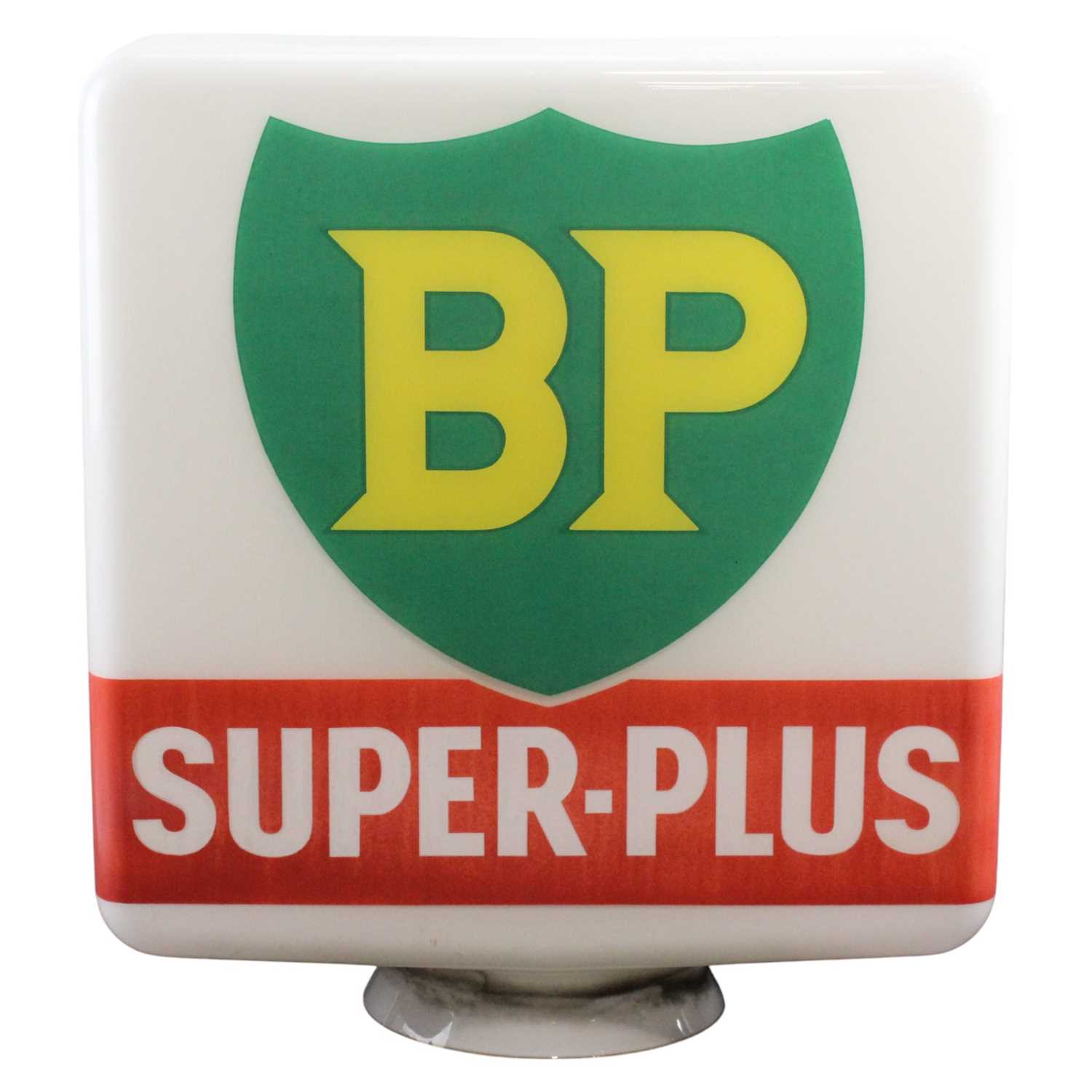Lot 761 - A BP Super-Plus glass petrol pump globe, made...