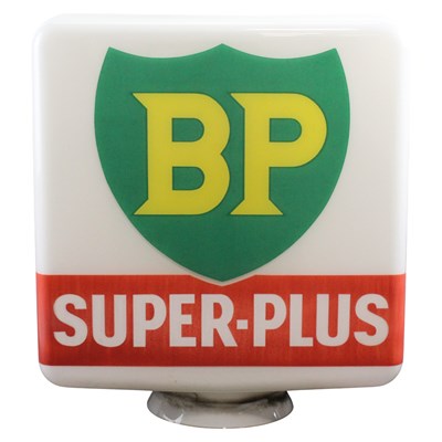 Lot 761 - A BP Super-Plus glass petrol pump globe, made...