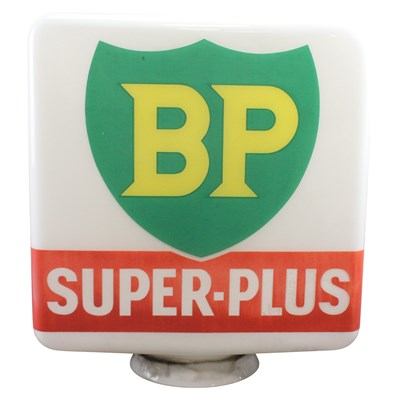 Lot 761 - A BP Super-Plus glass petrol pump globe, made...