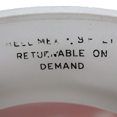Lot 761 - A BP Super-Plus glass petrol pump globe, made...