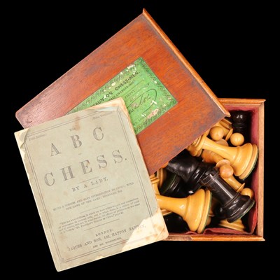 Lot 708 - A Victorian Jaques Staunton chess set, ebony...