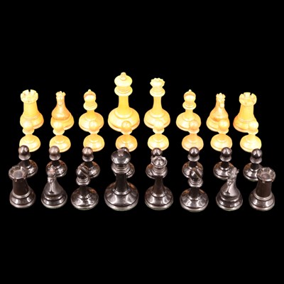 Lot 708 - A Victorian Jaques Staunton chess set, ebony...