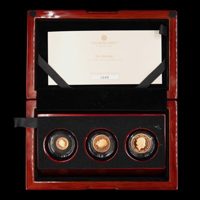 Lot 1107 - A Royal Mint 2022 "The Sovereign" three-coin...