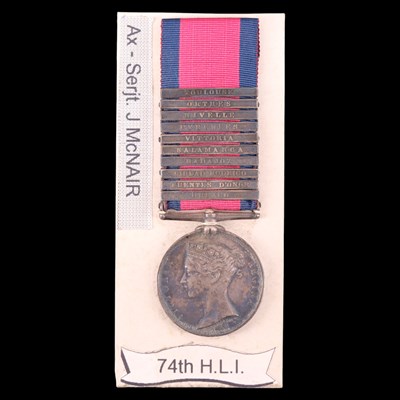 Lot 126 - A Military General Service medal with ten...
