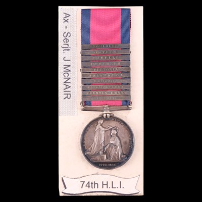 Lot 126 - A Military General Service medal with ten...