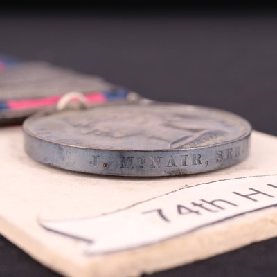 Lot 126 - A Military General Service medal with ten...