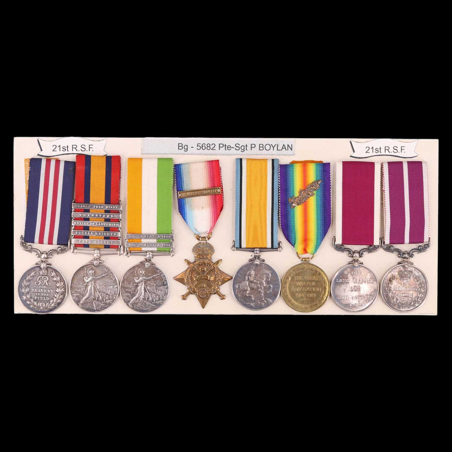 Lot 130 - A Boer War and Great War gallantry, campaign...