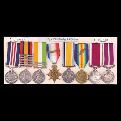 Lot 130 - A Boer War and Great War gallantry, campaign...